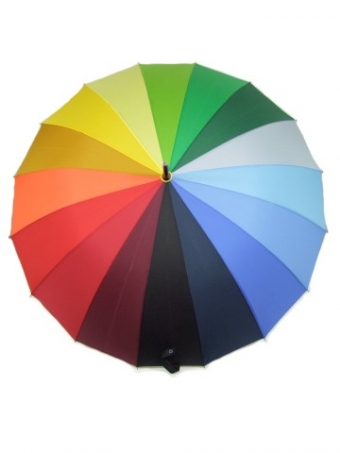 Palicový,poloautomatický,vetruodolný dáždnik  rainbow