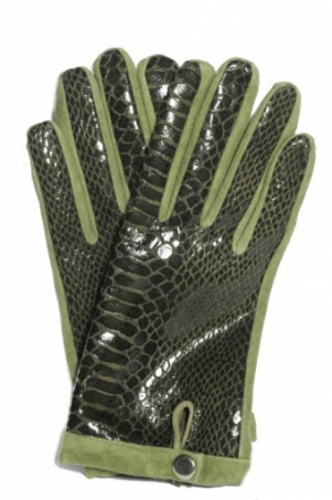 Dámske rukavice vzor krokodíl