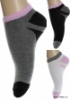 Kotníkové ponožky - biele a šedé