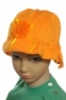 Dievčenská čiapka v tvare klobúka s kvetinou