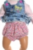 Šaty detské - riflové s nohavičkami