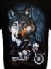 Tričko - vlk a motorka