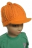 Detská jednofarebná čiapka so šiltom a ochranou uší
