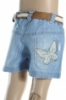 Detské riflové šortky - motýľ