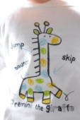Detské, kojenecké body krátky rukáv- žirafka 80-98