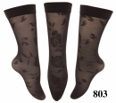 Kompresívne bezpätové silonkové ponožky LOTUS,vzor ruža