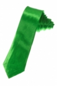 Kravata - tenká saténová - zelená
