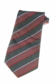 Kravata tmavočervená s pásmi