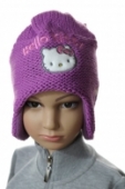 Čiapka detská pletená - Hello Kitty