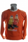 Detské tričko s dlhým rukávom a zvýrazneným límcom - Pat & Mat