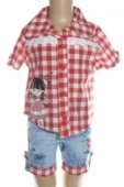 Komplet detský - košeľa a krátke riflové nohavice